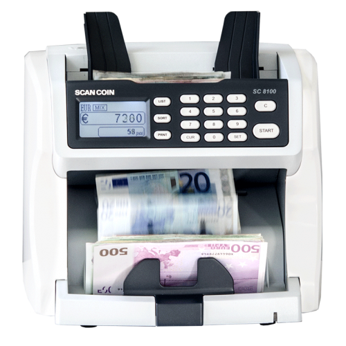 SC-8100 - Revidierte Banknotenzählmaschine mit Wertermittlung